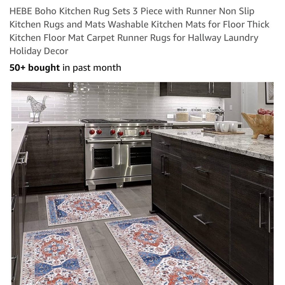 Elegant Multicolor Kitchen Rugs - Picture 2 of 10